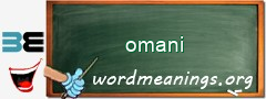 WordMeaning blackboard for omani